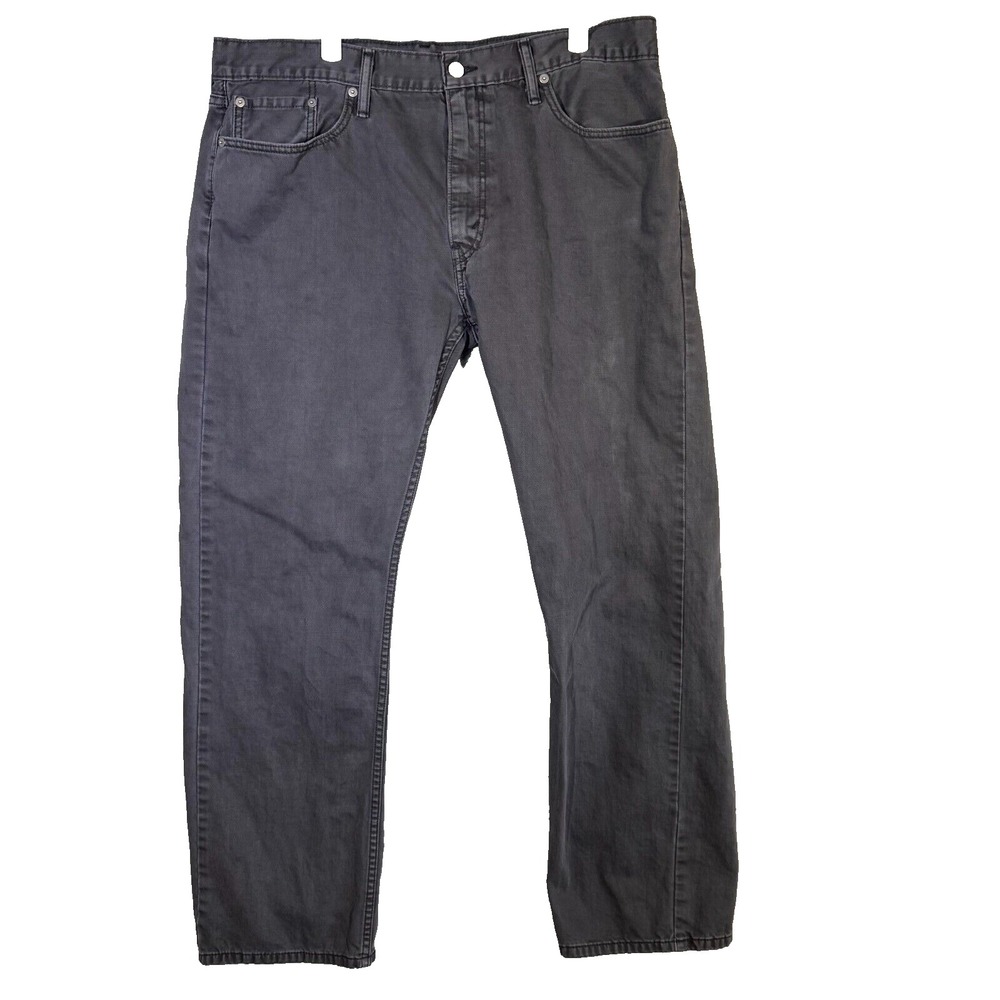 Levi's 514 Men's Jeans 38 X 32 Gray Denim 100% Cotton Mid-Rise Straight M1113